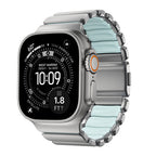 Stratos Band 49mm Natural Titanium/Icy Blue Glow KFM