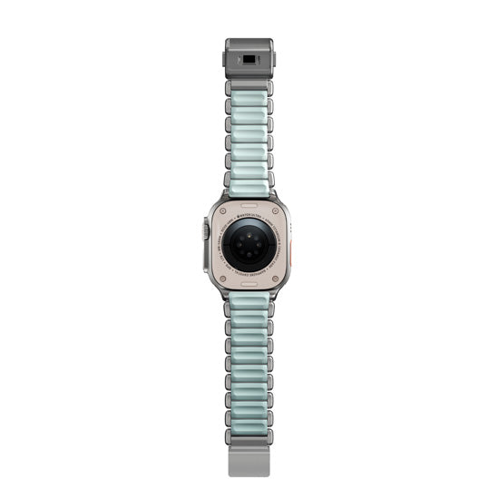 Stratos Band 49mm Natural Titanium/Icy Blue Glow KFM