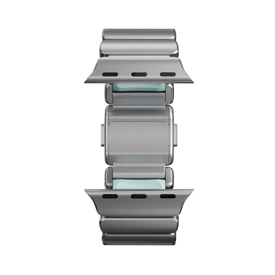 Stratos Band 49mm Natural Titanium/Icy Blue Glow KFM