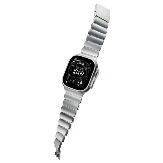 Stratos Band 49mm Natural Titanium/Icy Blue Glow KFM