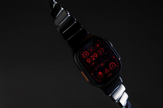 Stratos Band 49mm Natural Titanium/Icy Blue Glow KFM