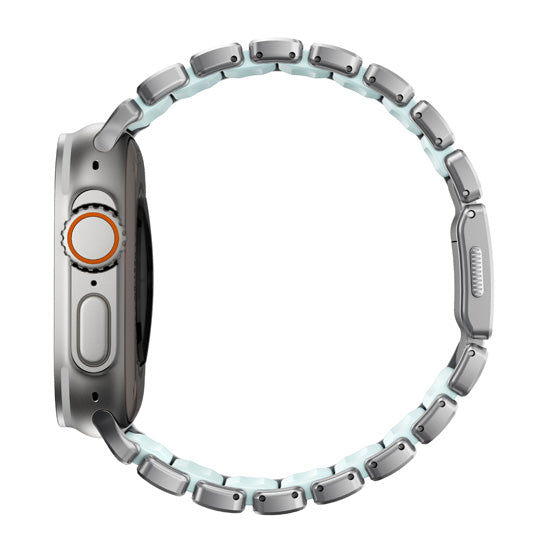 Stratos Band 49mm Natural Titanium/Icy Blue Glow KFM