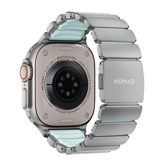Stratos Band 49mm Natural Titanium/Icy Blue Glow KFM