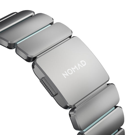 Stratos Band 49mm Natural Titanium/Icy Blue Glow KFM