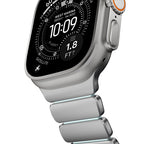 Stratos Band 49mm Natural Titanium/Icy Blue Glow KFM