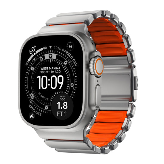 Stratos Band 49mm Natural Titanium/Ultra Orange KFM