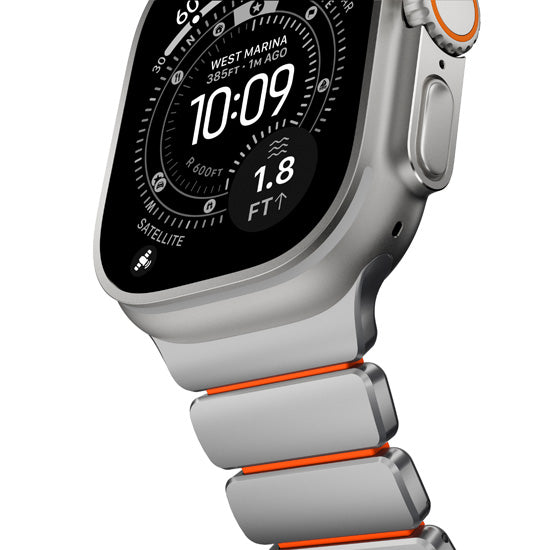 Stratos Band 49mm Natural Titanium/Ultra Orange KFM