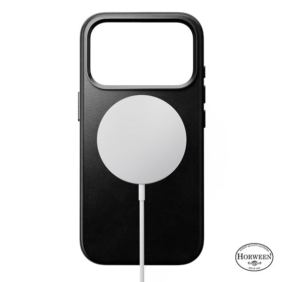 Traditional Horween Leather Case iPhone 17 Pro Black