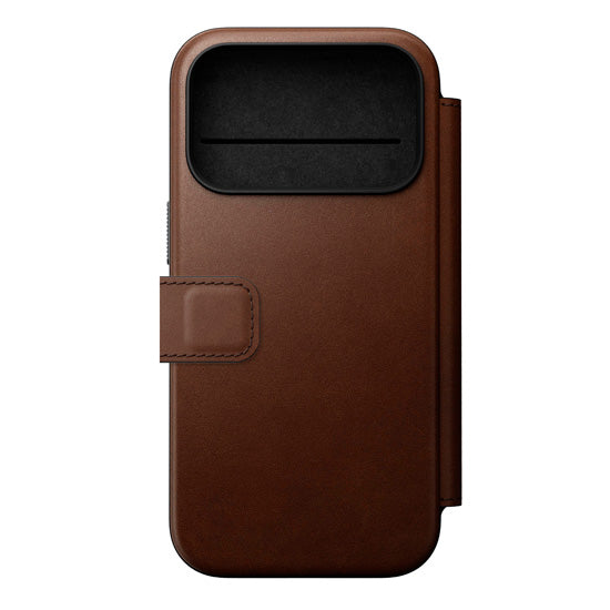 Modern Leather Folio iPhone 17 Pro Brown