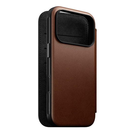 Modern Leather Folio iPhone 17 Pro Brown