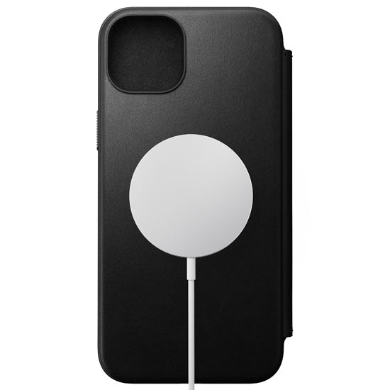 Folio Modern Cuir iPhone 15 Plus Noir
