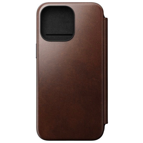 Leather Folio Modern Horween iPhone 15 Pro Max Brown