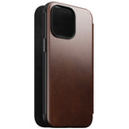Leather Folio Modern Horween iPhone 15 Pro Max Brown