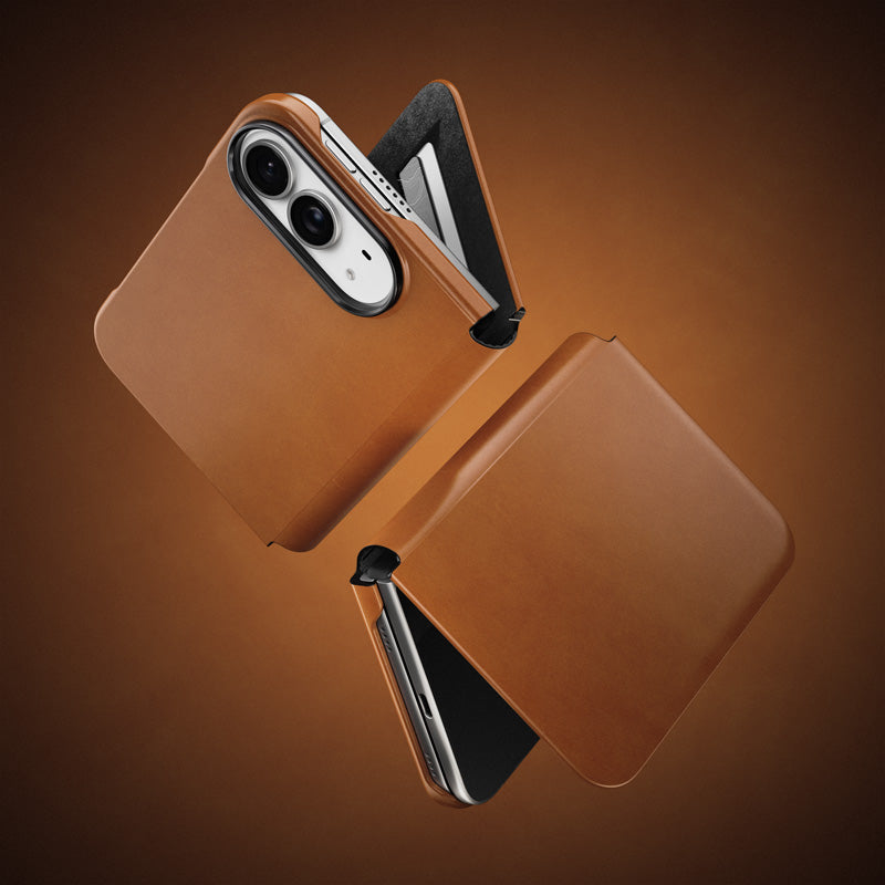 Folio Traditional cuir Horween iPhone Duo Saddle