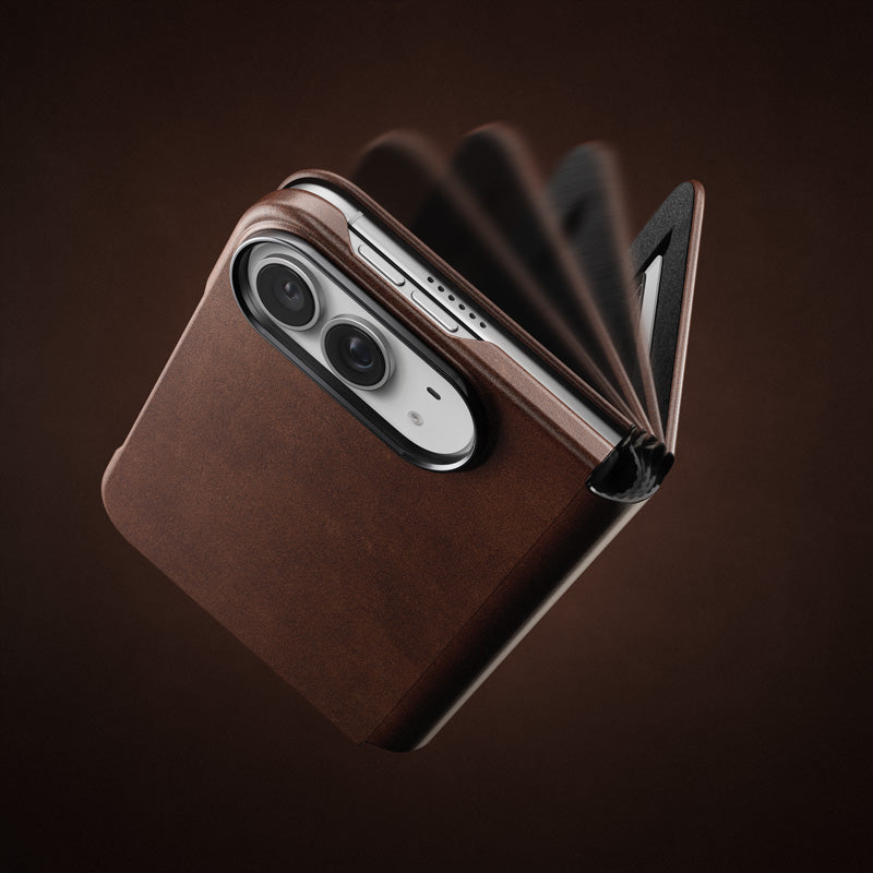 Folio Traditional cuir Horween iPhone Duo Rustic Brown