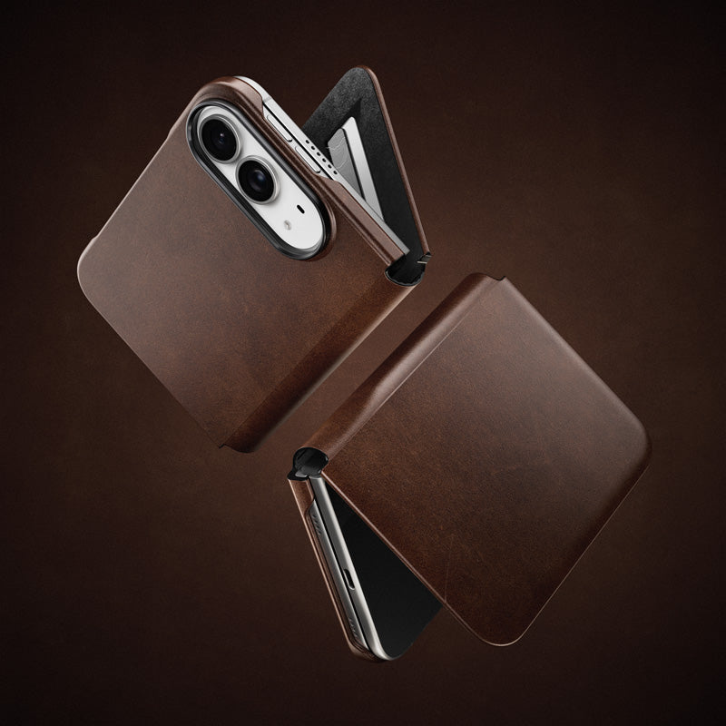 Folio Traditional cuir Horween iPhone Duo Rustic Brown