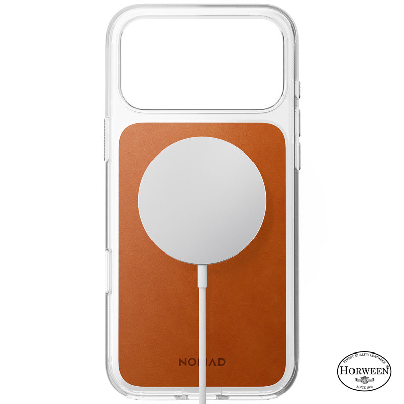 Clear Leather Case Horween iPhone 18 Pro Max Saddle