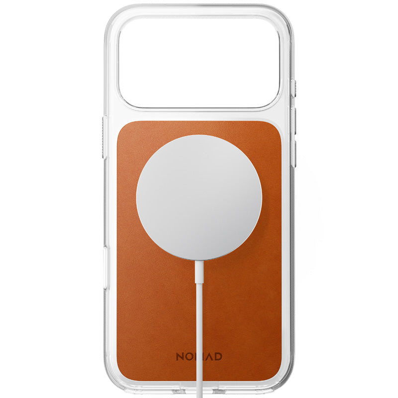 Clear Leather Case Horween iPhone 18 Pro Max Saddle