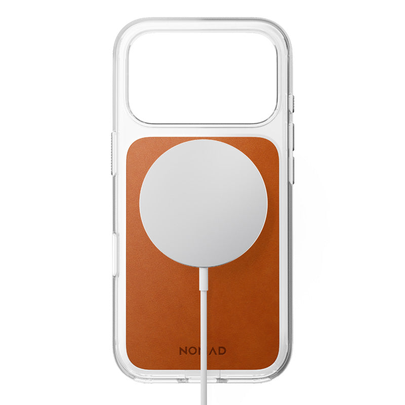 Clear Leather Case Horween iPhone 18 Pro Saddle