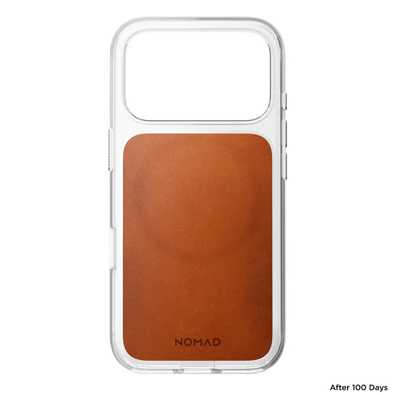 Clear Leather Case Horween iPhone 18 Pro Saddle