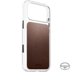 Clear Leather Case Horween iPhone 18 Pro Max Rustic Brown