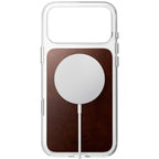 Clear Leather Case Horween iPhone 18 Pro Max Rustic Brown
