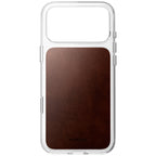 Clear Leather Case Horween iPhone 18 Pro Max Rustic Brown