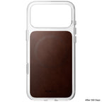 Clear Leather Case Horween iPhone 18 Pro Max Rustic Brown