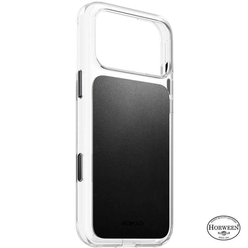 Clear Leather Case Horween iPhone 18 Pro Max Black