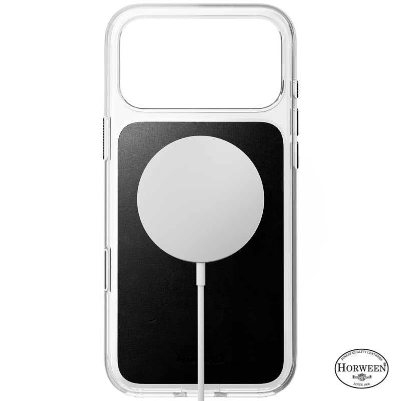 Clear Leather Case Horween iPhone 18 Pro Max Black