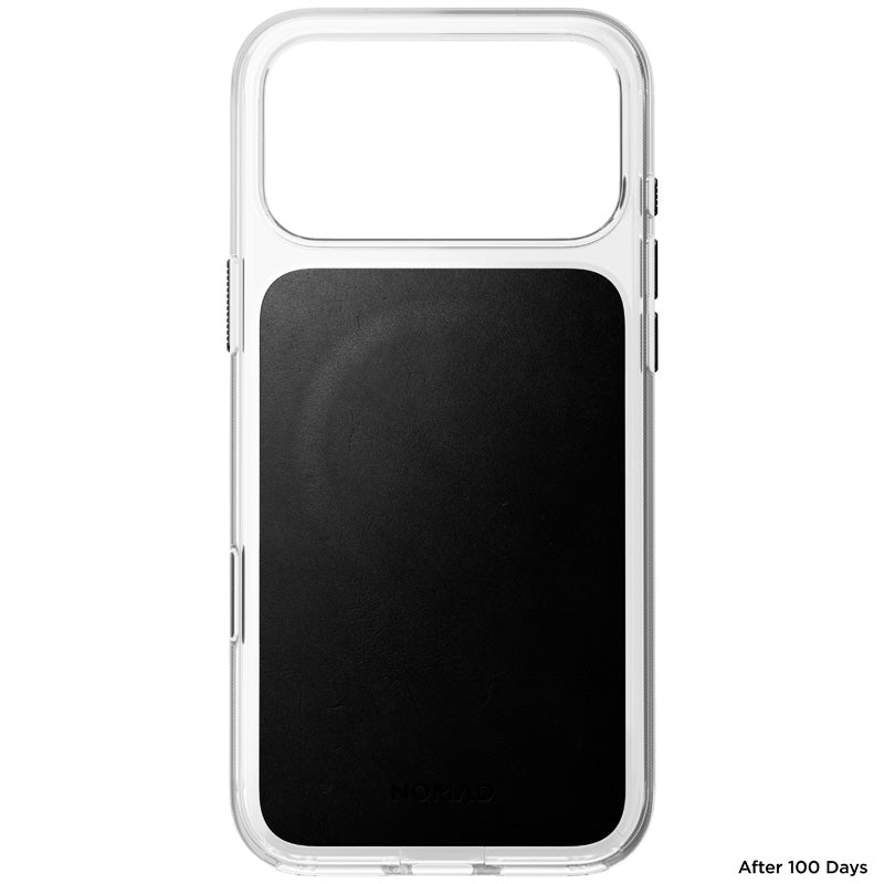 Clear Leather Case Horween iPhone 18 Pro Max Black