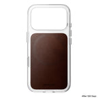 Clear Leather Case Horween iPhone 18 Pro Rustic Brown