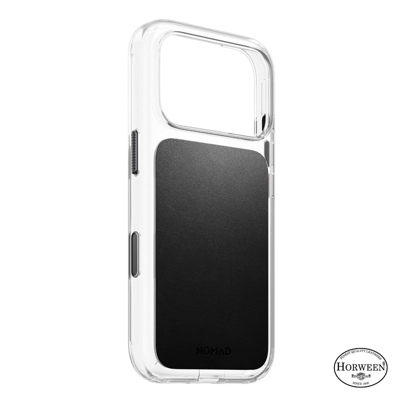 Clear Leather Case Horween iPhone 18 Pro Black