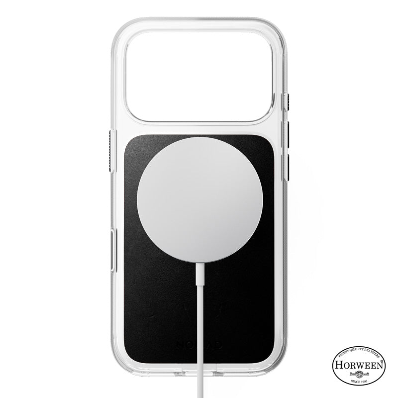 Clear Leather Case Horween iPhone 18 Pro Black