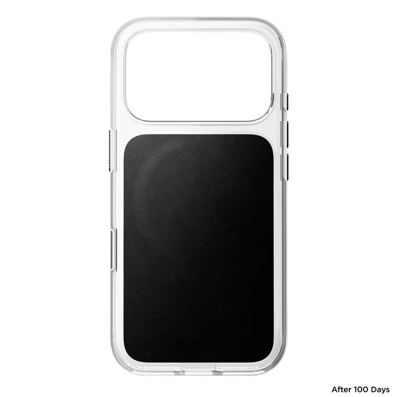 Clear Leather Case Horween iPhone 18 Pro Black