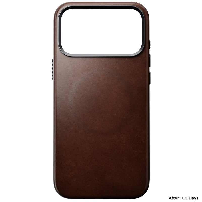 Traditional Horween Leather Case iPhone 18 Pro Max Rustic Brown