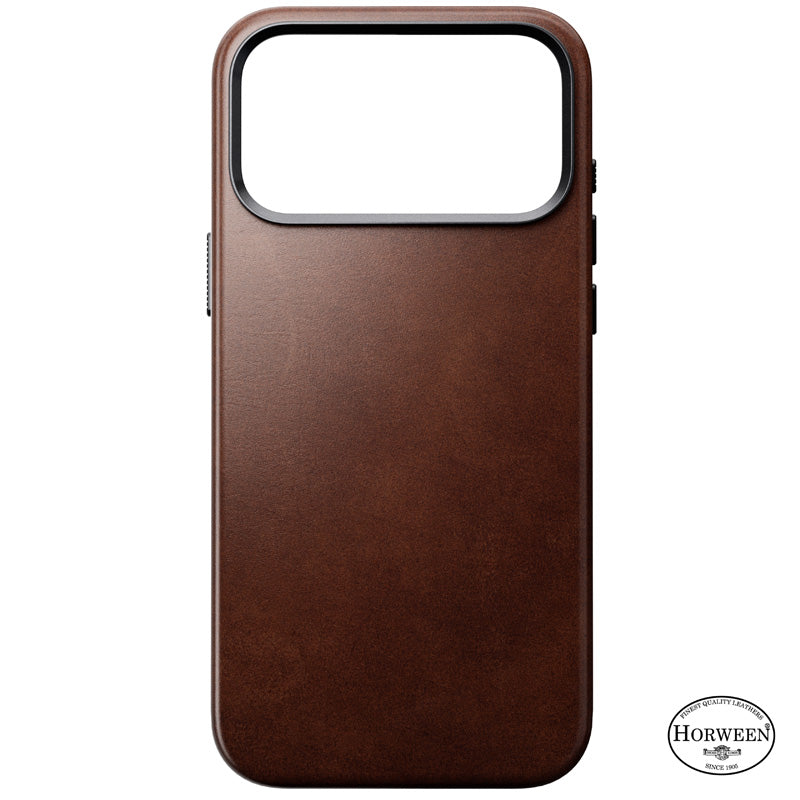 Traditional Horween Leather Case iPhone 18 Pro Max Rustic Brown