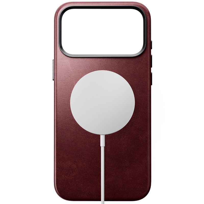 Traditional Horween Leather Case iPhone 18 Pro Max Burgundy