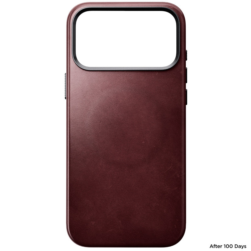 Traditional Horween Leather Case iPhone 18 Pro Max Burgundy