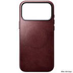 Traditional Horween Leather Case iPhone 18 Pro Max Burgundy
