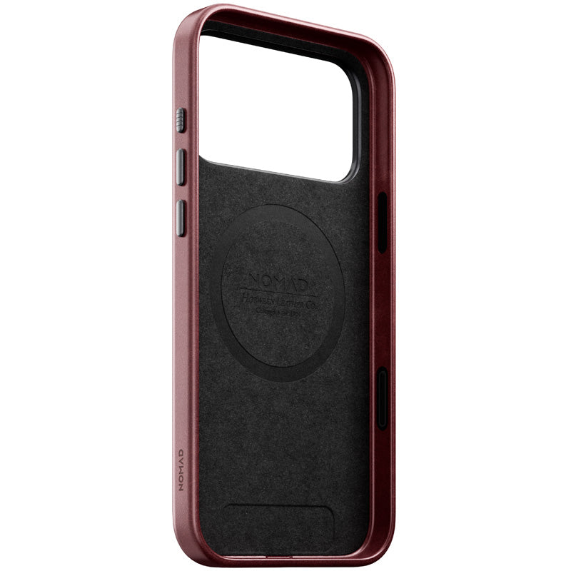 Traditional Horween Leather Case iPhone 18 Pro Max Burgundy