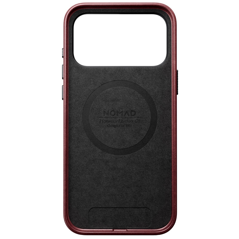 Traditional Horween Leather Case iPhone 18 Pro Max Burgundy