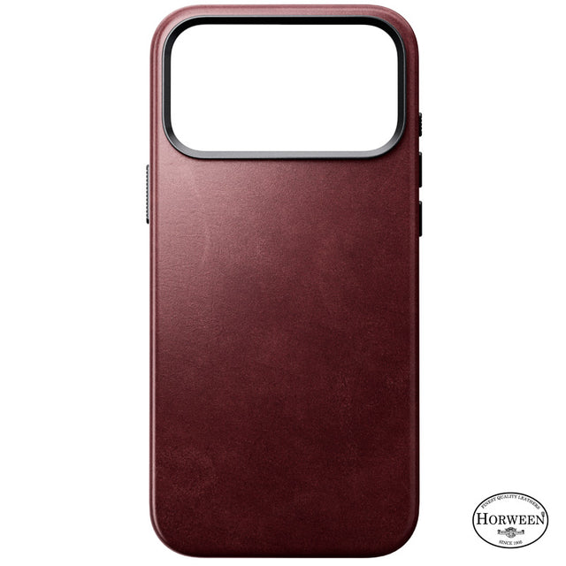Traditional Horween Leather Case iPhone 18 Pro Max / 17 Pro Max Burgundy