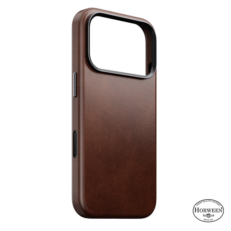 Traditional Horween Leather Case iPhone 18 Pro Rustic Brown
