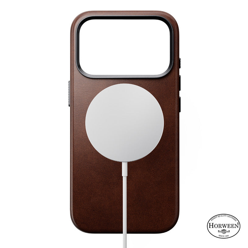 Traditional Horween Leather Case iPhone 18 Pro Rustic Brown