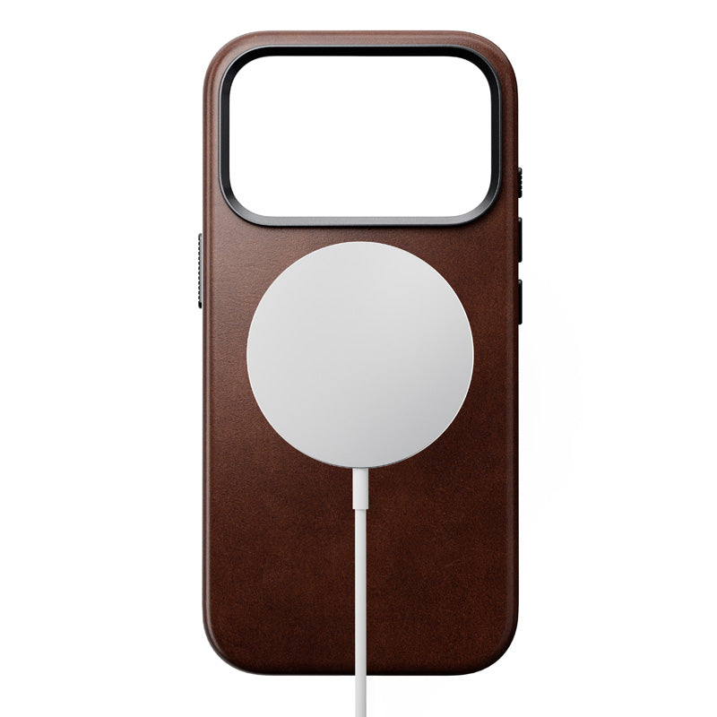 Traditional Horween Leather Case iPhone 18 Pro Rustic Brown