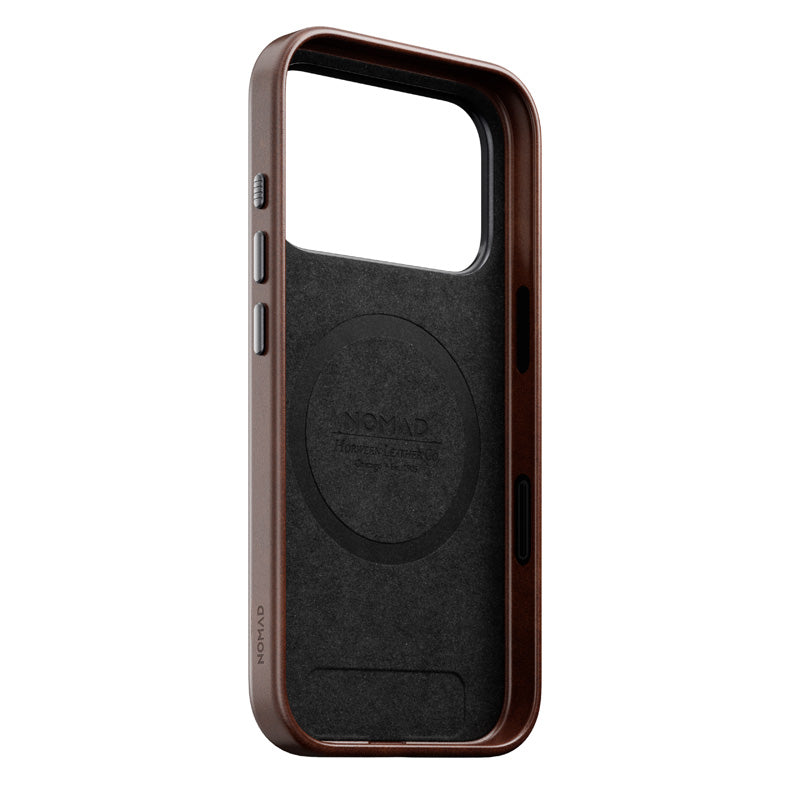 Traditional Horween Leather Case iPhone 18 Pro Rustic Brown