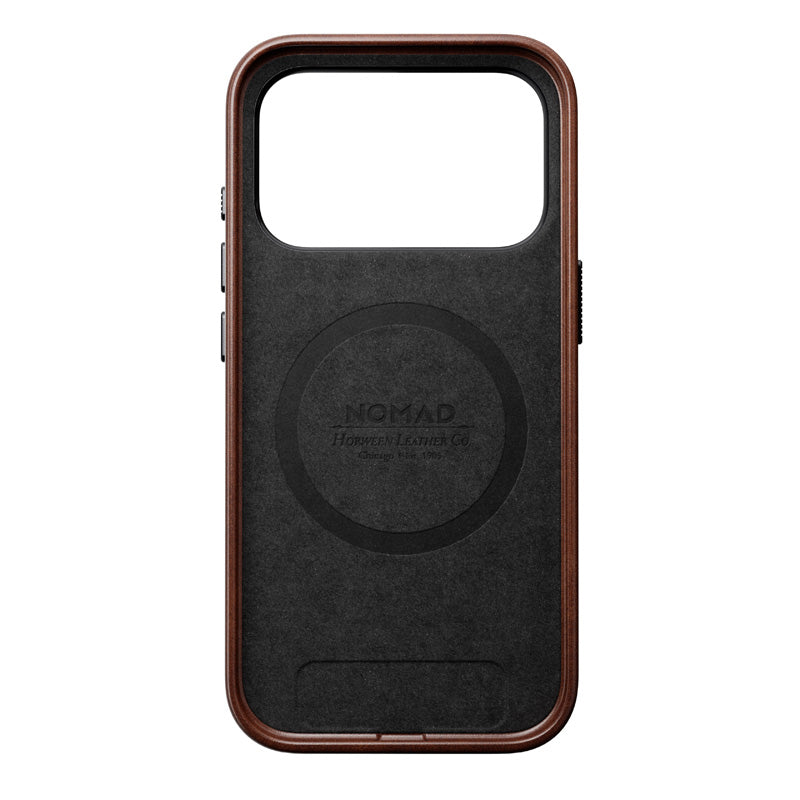 Traditional Horween Leather Case iPhone 18 Pro Rustic Brown