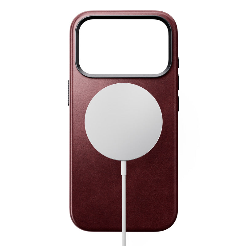 Traditional Horween Leather Case iPhone 18 Pro Burgundy