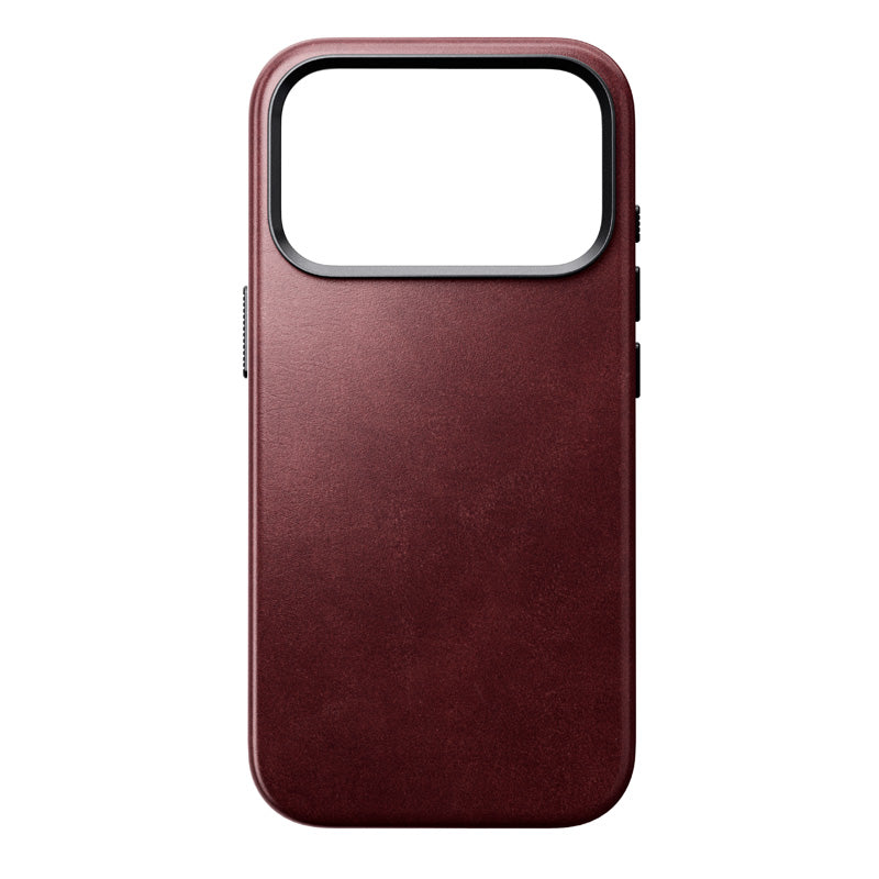 Traditional Horween Leather Case iPhone 18 Pro Burgundy